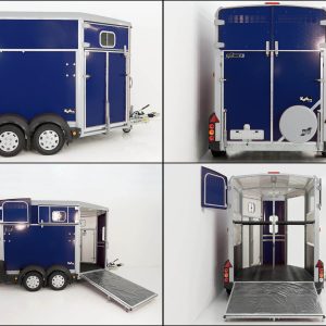 Ifor Williams Przyczepa do koni HB511 | Niebieska | Przednie wyjście - obrazek 7