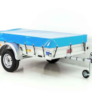 Koch Anhänger mit Plane 125x250cm 750kg | Typ U4 | Flachplane Profi hellblau – Bild 13