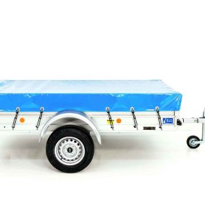 Koch Anhänger mit Plane 125x250cm 750kg | Typ U4 | Flachplane Profi hellblau – Bild 14