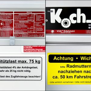 Koch Anhänger 150x300cm 750kg | Typ U7 | Flachplane Profi schwarz – Bild 10