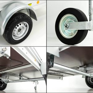 Koch Anhänger 150x300cm 750kg | Typ U7 | Flachplane Profi schwarz – Bild 9