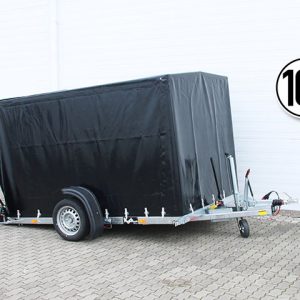 Vezeko Absenkanhänger 162x272x155 1,3t Hochplane schwarz – Bild 1