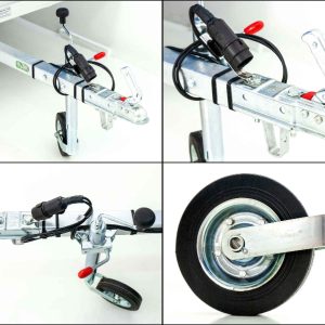 Koch Anhänger mit Plane 125x250cm 750kg | Typ U4 | Hochplane 140 cm Profi | Gelb – Bild 11