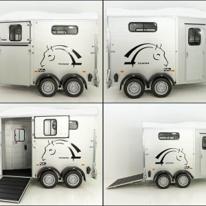 Cheval Liberte Pferdeanhänger Touring One 1,5er | Pullman-Fahrwerk | Frontausstieg | weiß – Bild 3