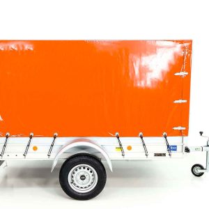 Koch Anhänger mit Plane 125x250cm 750kg | Typ U4 | Hochplane 140 cm Profi | Orange – Bild 5