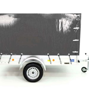 Koch Anhänger mit Plane 125x250cm 750kg | Typ U4 | Hochplane 140 cm Profi | Anthrazit – Bild 4