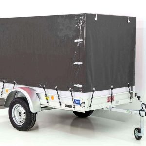 Koch Anhänger mit Plane 125x250cm 750kg | Typ U4 | Hochplane 140 cm Profi | Anthrazit – Bild 7
