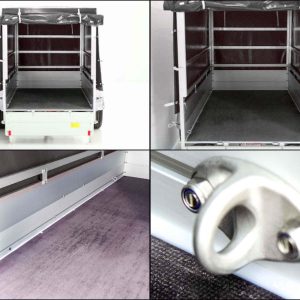 Koch Anhänger mit Plane 125x250cm 750kg | Typ U4 | Hochplane 140 cm Profi | Anthrazit – Bild 9