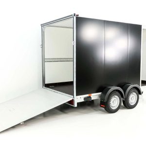 Vezeko Kofferanhänger 184x355cm Höhe:205cm 2,7t | Tür/Rampe | Schwarz – Bild 9