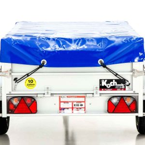 Koch Anhänger mit Plane 105x205cm 750kg | Typ U2 | Flachplane Profi blau – Bild 7