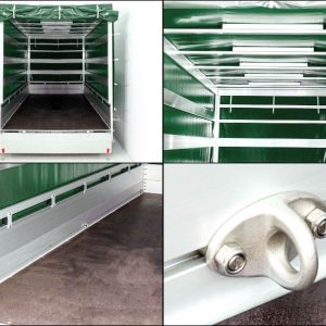 Koch Anhänger mit Plane 185x400cm 2600kg | Typ 10.26 | Hochplane 200cm Grün – Bild 10