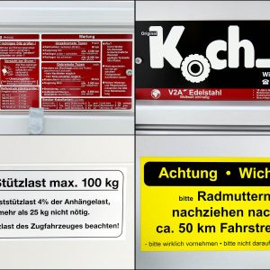 Koch Anhänger mit Plane 185x400cm 2600kg | Typ 10.26 | Hochplane 200cm Grün – Bild 3