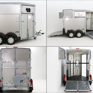 Ifor Williams Przyczepa do koni HB506 | Przednie wyjście | Klapodrzwi | srebrna - obrazek 15