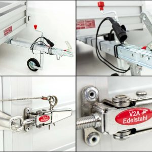 Koch Anhänger mit Plane 105x205cm 750kg | Typ U2 | Flachplane Profi blau – Bild 5