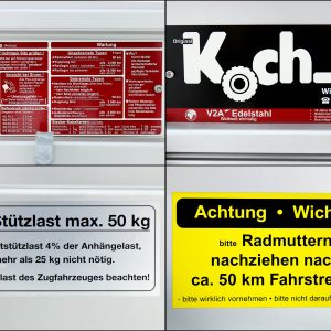 Koch Anhänger mit Plane 105x205cm 750kg | Typ U2 | Flachplane Profi blau – Bild 9