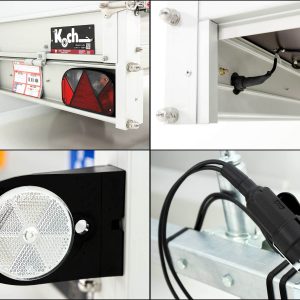 Koch Anhänger mit Plane 105x205cm 750kg | Typ U2 | Flachplane Profi Anthrazit – Bild 11