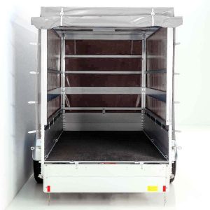 Przyczepa z plandeką 150x350cm 2600kg | Typ 8.26 | Wysoka plandeka 180cm - Srebrna - obrazek 8