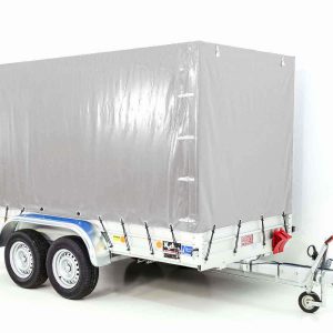 Przyczepa z plandeką 150x350cm 2600kg | Typ 8.26 | Wysoka plandeka 180cm - Srebrna - obrazek 11