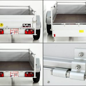 Koch Anhänger mit Plane 105x205cm 750kg | Typ U2 | Flachplane Profi Elfenbein beige – Bild 6