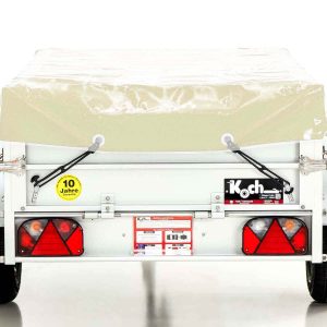 Koch Anhänger mit Plane 105x205cm 750kg | Typ U2 | Flachplane Profi Elfenbein beige – Bild 15