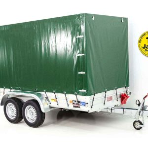 Przyczepa Koch z plandeką 150x350cm 2600kg | Typ 8.26 | Wysoka plandeka 180cm - Zielona
